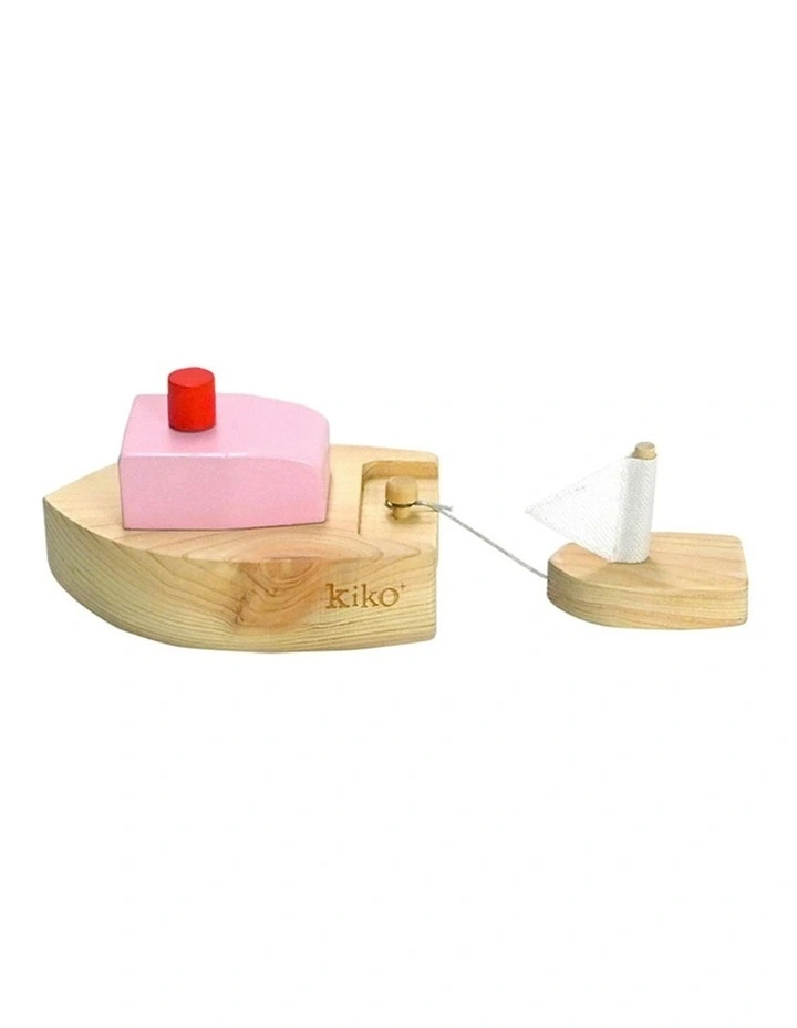 Gg Ofune Wind-Up Sail Boat Fun Play Wooden Toy 3+ image 1