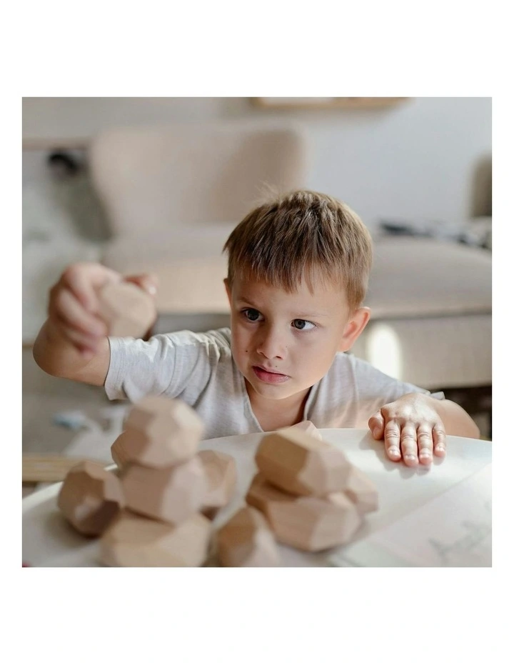 Wooden Stacking Stones Fun Activity Play 2+ 14 Piece image 3