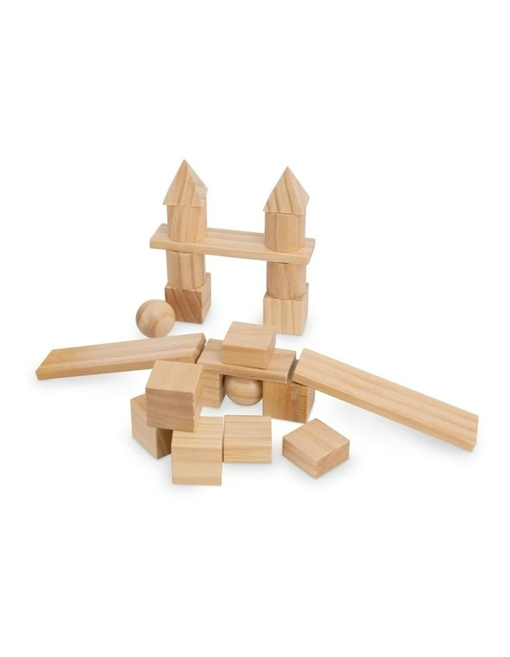Mixed Wooden Blocks With Tray  2+ 100 Piece image 2