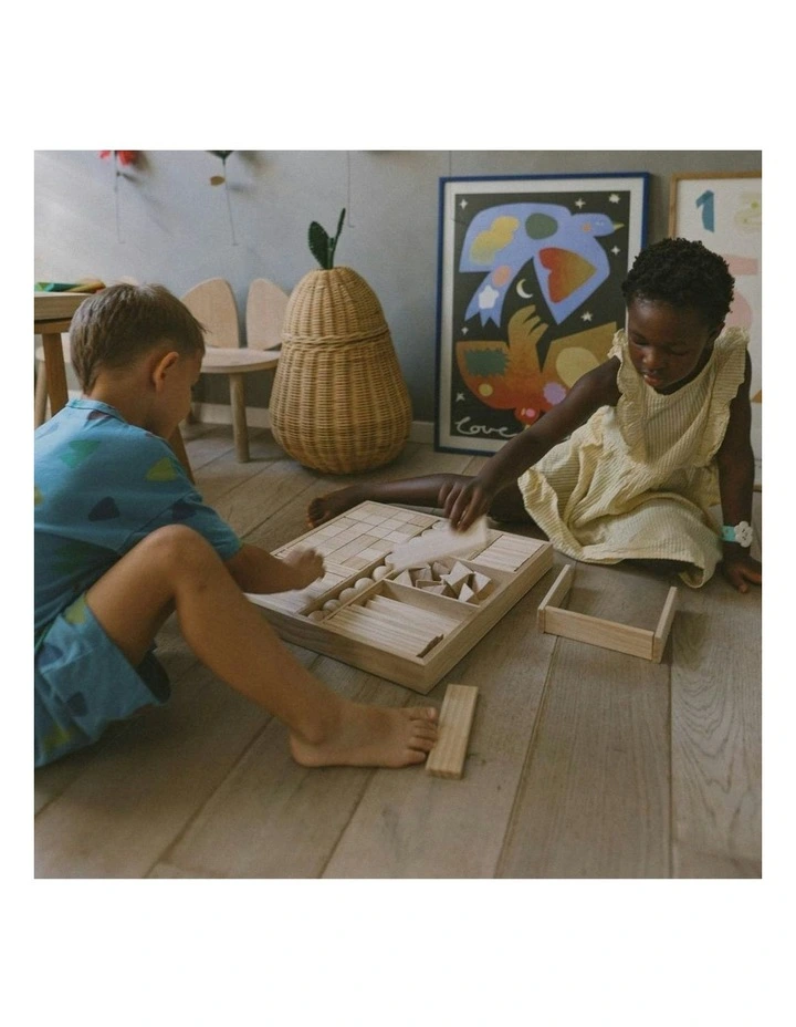 Mixed Wooden Blocks With Tray  2+ 100 Piece image 5