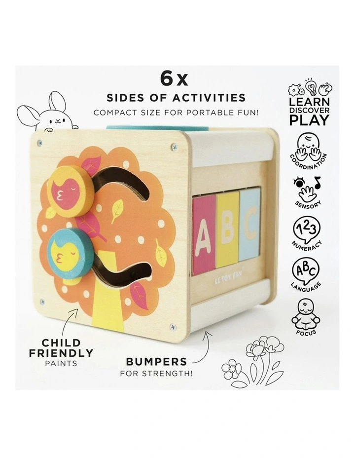 Petilou Petit Activity Educational Wooden Cube Toy 2y+ image 2
