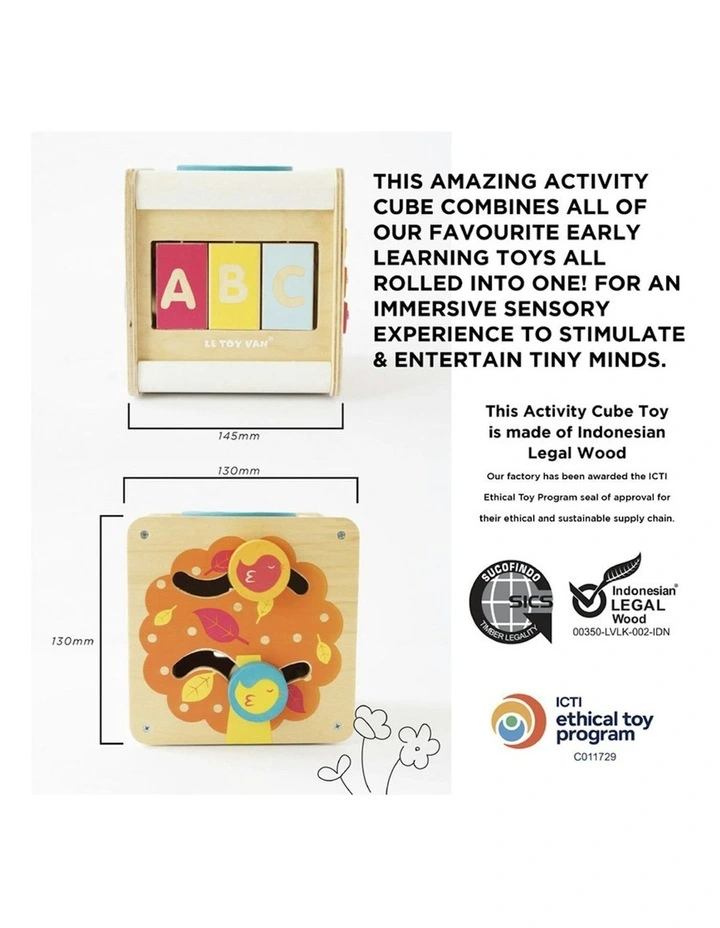 Petilou Petit Activity Educational Wooden Cube Toy 2y+ image 4