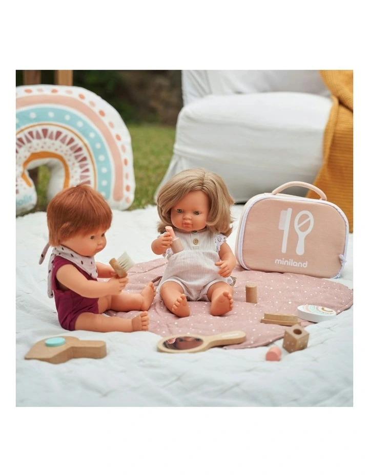 Wooden Doll Beauty Set With Zippered Hand Bag 3years+ 7 Piece image 2