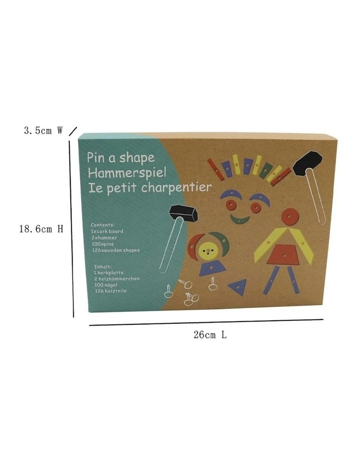 Tap A Shape Wooden Toy Activity Game 3+ image 2