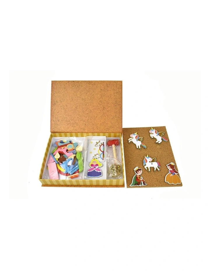Wooden Unicorn Tap A Shape In Bookcase Activity Set 26cm 3+ image 2