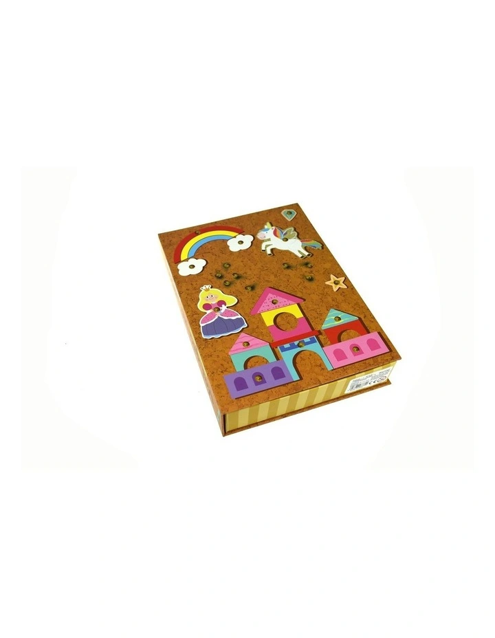 Wooden Unicorn Tap A Shape In Bookcase Activity Set 26cm 3+ image 4