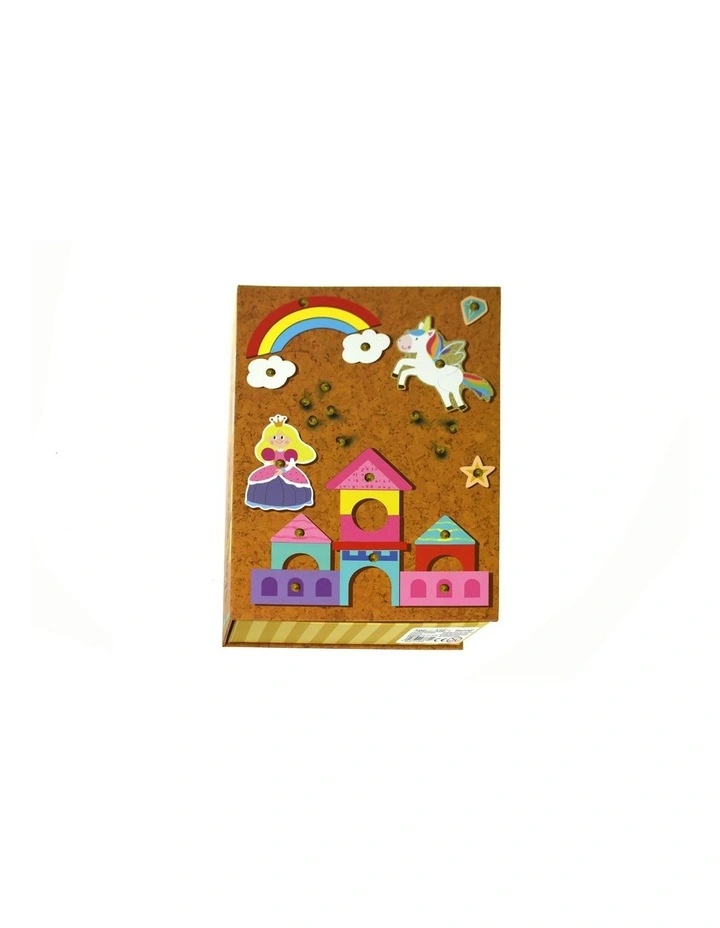 Wooden Unicorn Tap A Shape In Bookcase Activity Set 26cm 3+ image 5