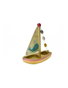 Calm and Breezy Wooden Sailboat Toy Whale 2yrs+