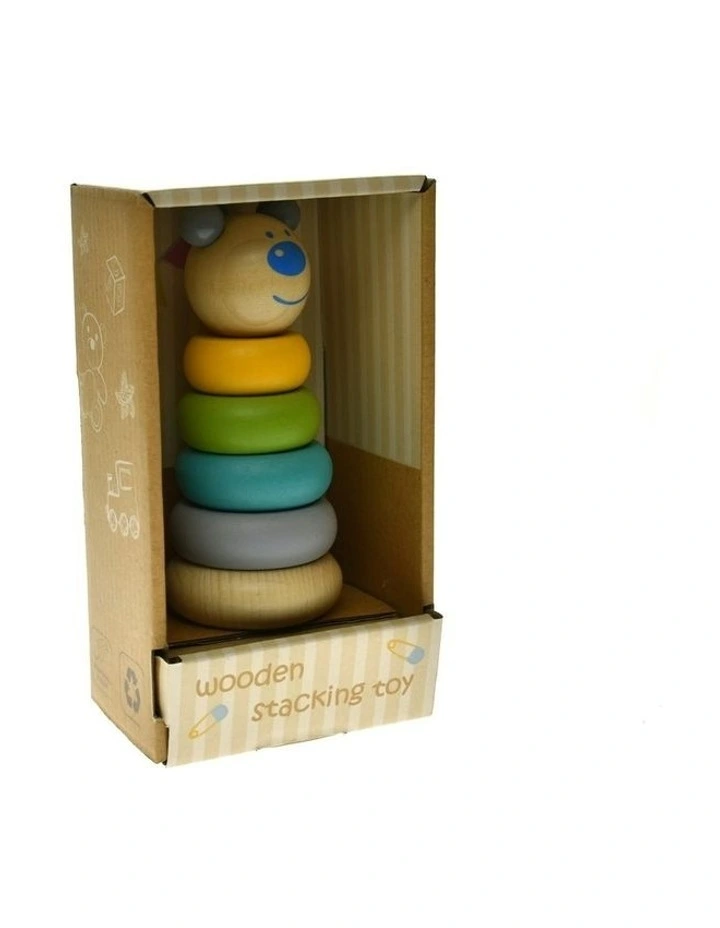 Animal Wooden Stacking Blocks Play Toy Bear 12m+ image 3