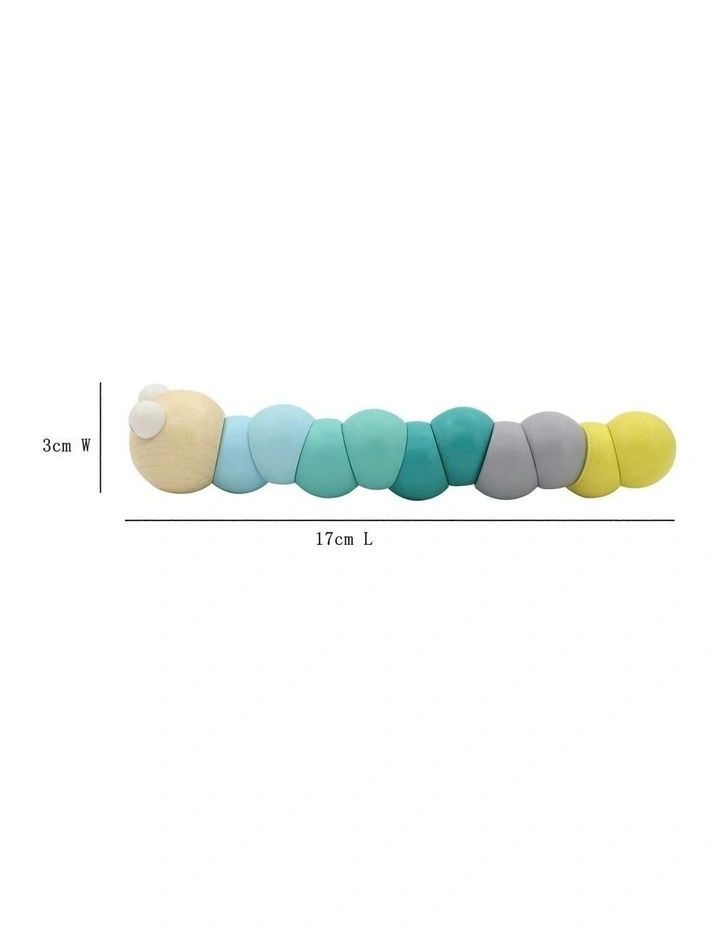 Calm and Breezy Wooden Jointed Worm Toy 10m+ image 2