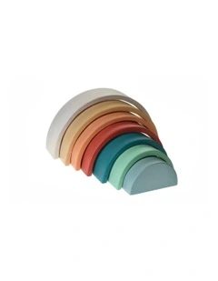 Calm and Breezy Wooden Stacking Rainbow Toy 18m+