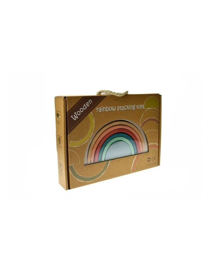 Calm and Breezy Wooden Stacking Rainbow Toy 18m+ image 3