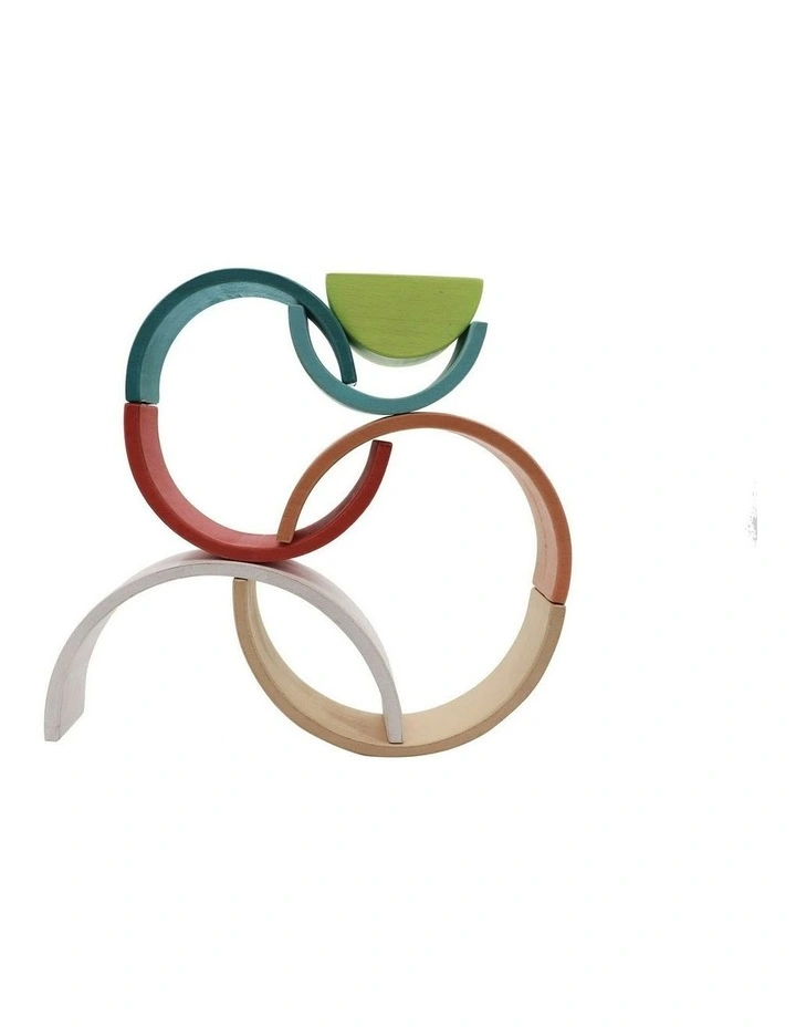 Calm and Breezy Wooden Stacking Rainbow Toy 18m+ image 6