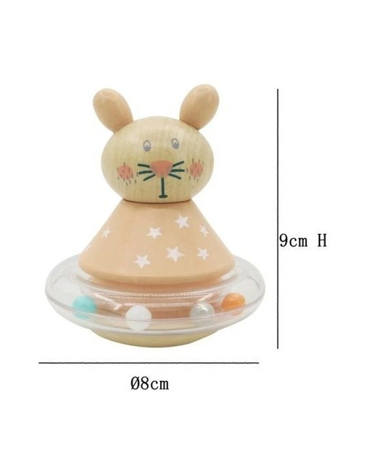 Wooden Animal Roly-Poly Toy Rabbit Toy 0+ image 2