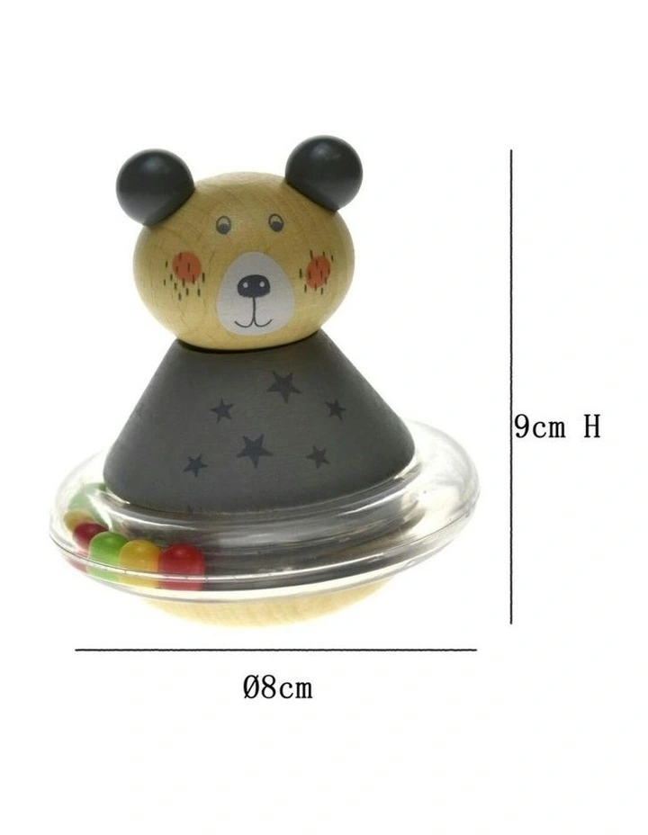 Wooden Animal Roly-Poly Pretend Play Toy Bear 0+ image 2