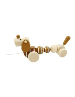 Calm and Breezy Pull Along Sausage Dog Play Toy 12m+ 23cm