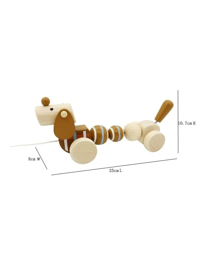 Calm and Breezy Pull Along Sausage Dog Play Toy 12m+ 23cm image 2