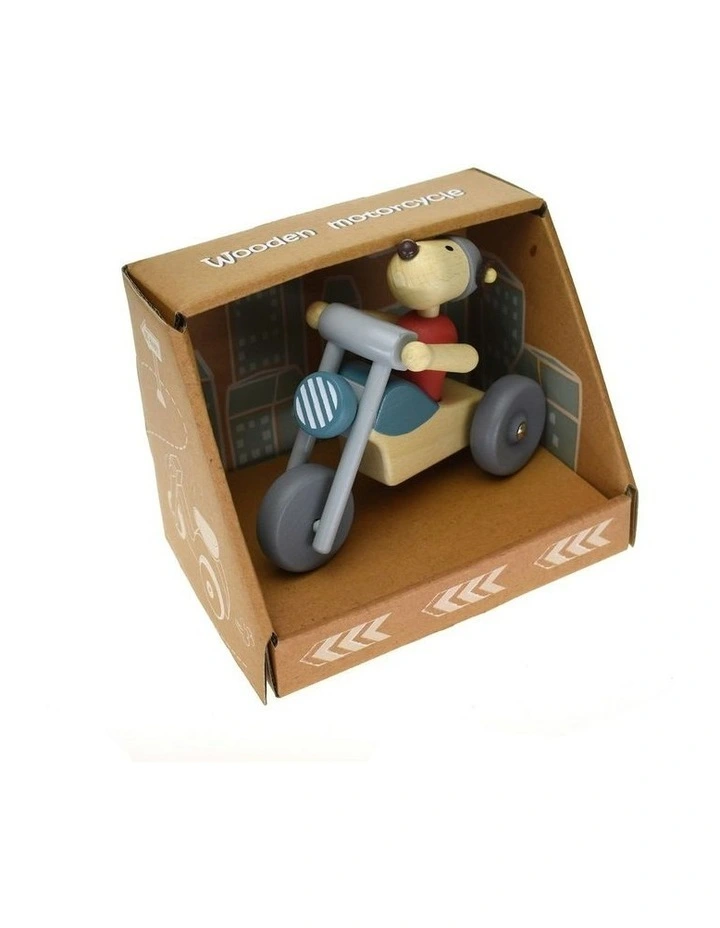 Retro Md Motorcycle With Cute Dog Rider Kids Play Toy Bike 12m+ image 3