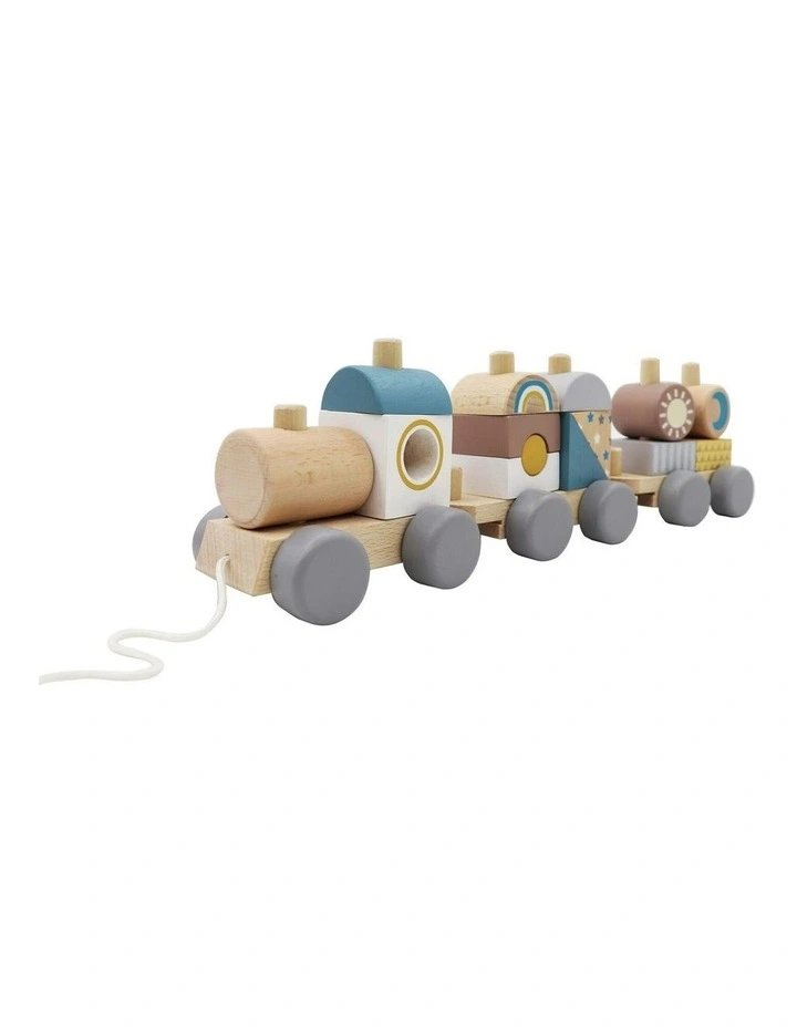 Wooden Calm And Breezy Stacking Block Train Play Toy 18m+ image 2