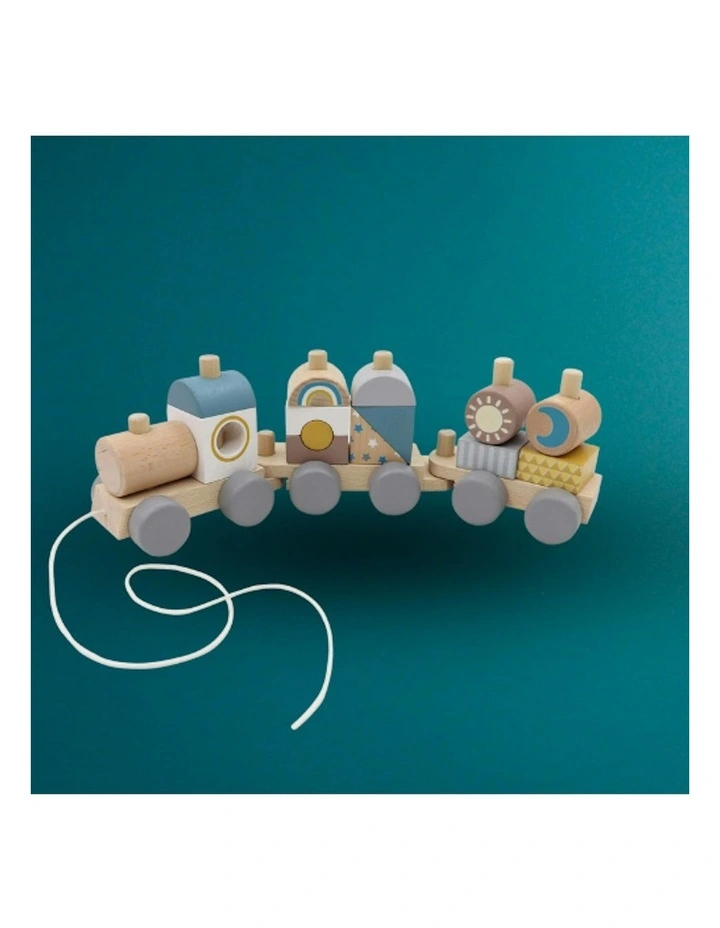 Wooden Calm And Breezy Stacking Block Train Play Toy 18m+ image 7