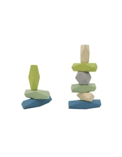 Wooden Stacking Stone Blocks Children's Play Toy 2yrs+