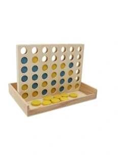 Calm & Breezy Wooden 4 In A Row Game Boathouse Blue Kids Toy 3yrs+