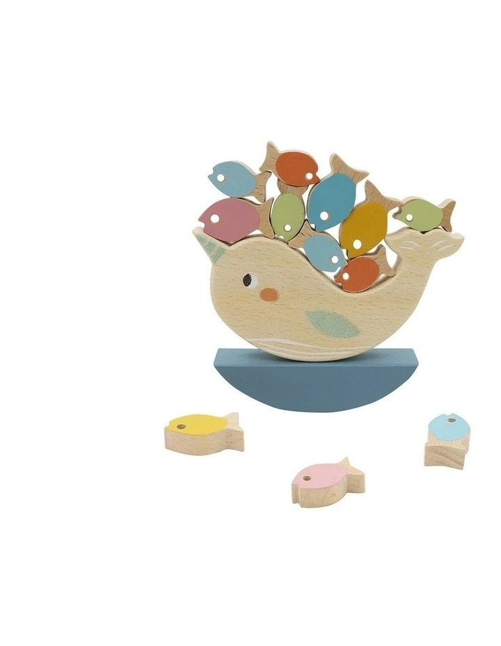 Wooden Fish Balancing Game Pretend Play Toy 3yrs+ image 1