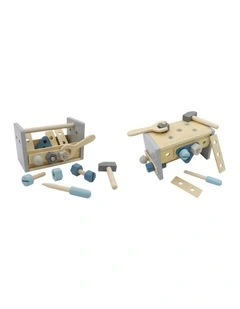 Calm and Breezy 2 In 1 Toolbox and Tool Bench Pretend Play Toy 18m+