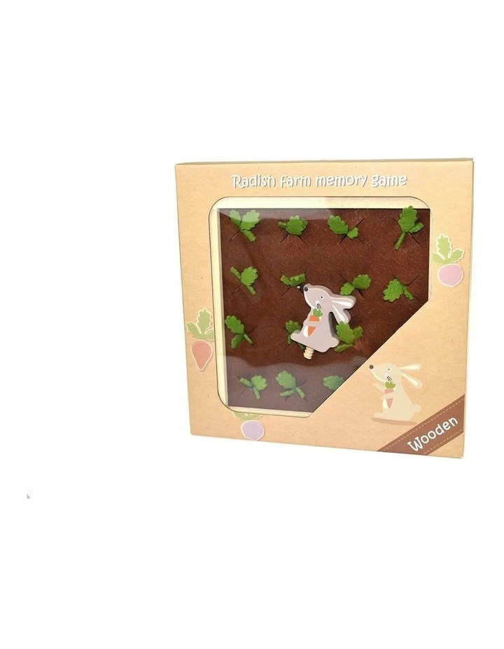 Wooden Radish Farm Educational Memory Game 20.5cm 3+ image 3
