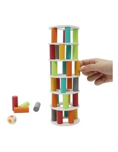 Wooden Pisa Tower Balancing Fun Game
