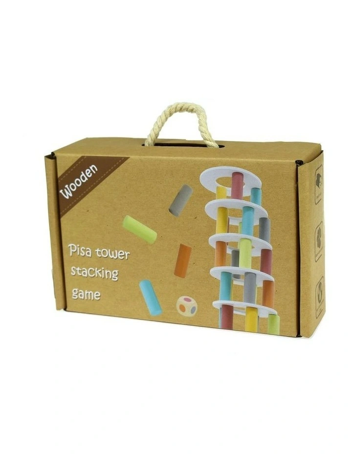 Wooden Pisa Tower Balancing Fun Game image 4
