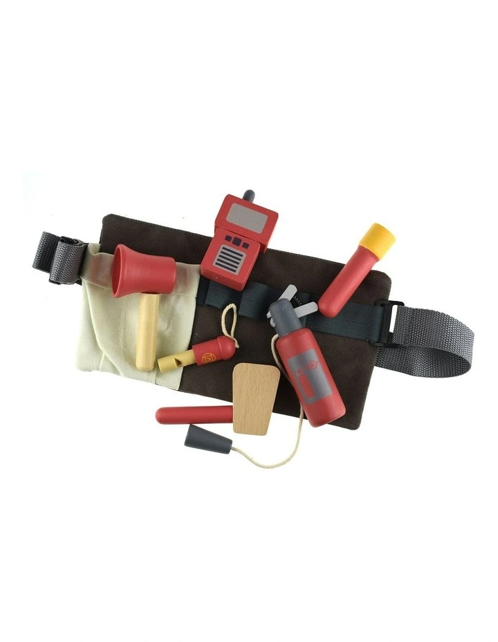 Wooden Fire Fighter Belt Pretend Toy Set image 3