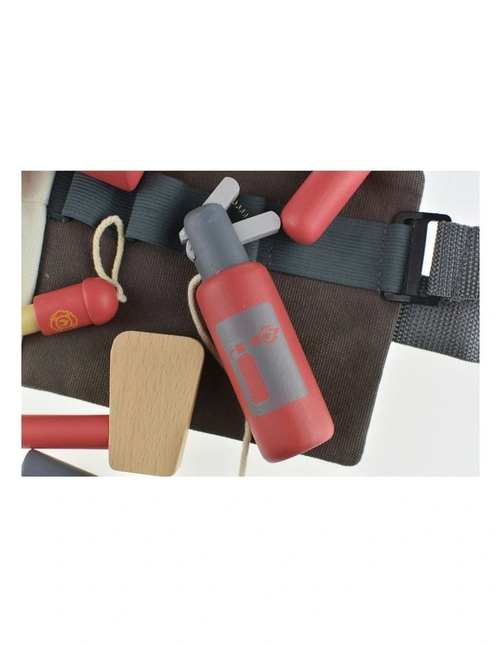 Wooden Fire Fighter Belt Pretend Toy Set image 4