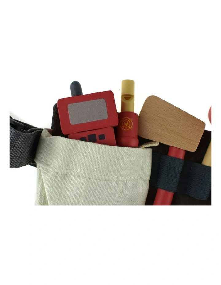Wooden Fire Fighter Belt Pretend Toy Set image 5