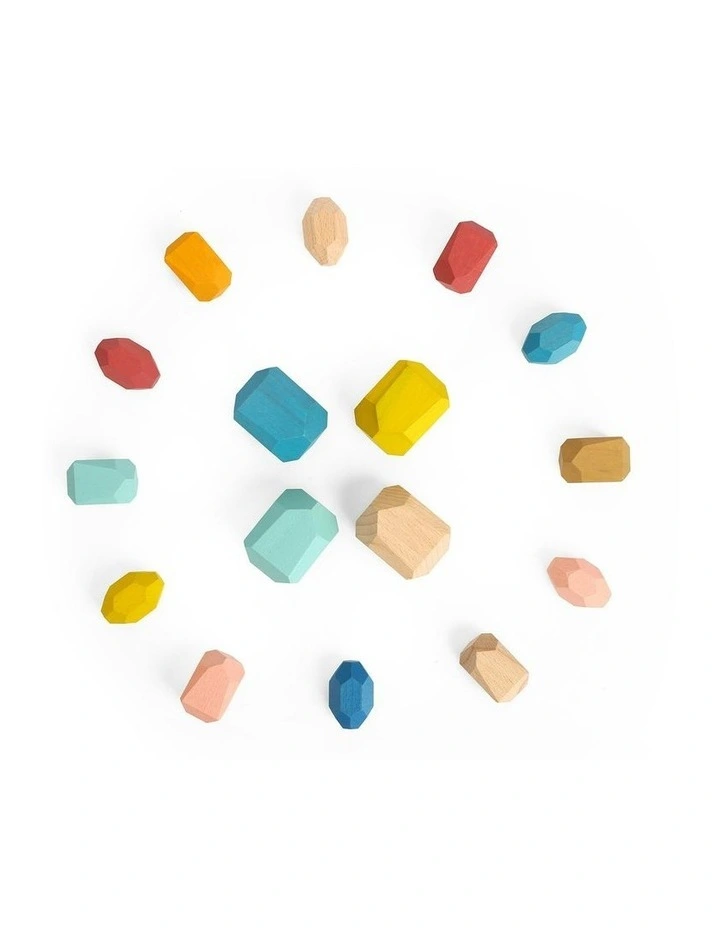 Wooden Stacking Stone Large Building Blocks Toys image 4