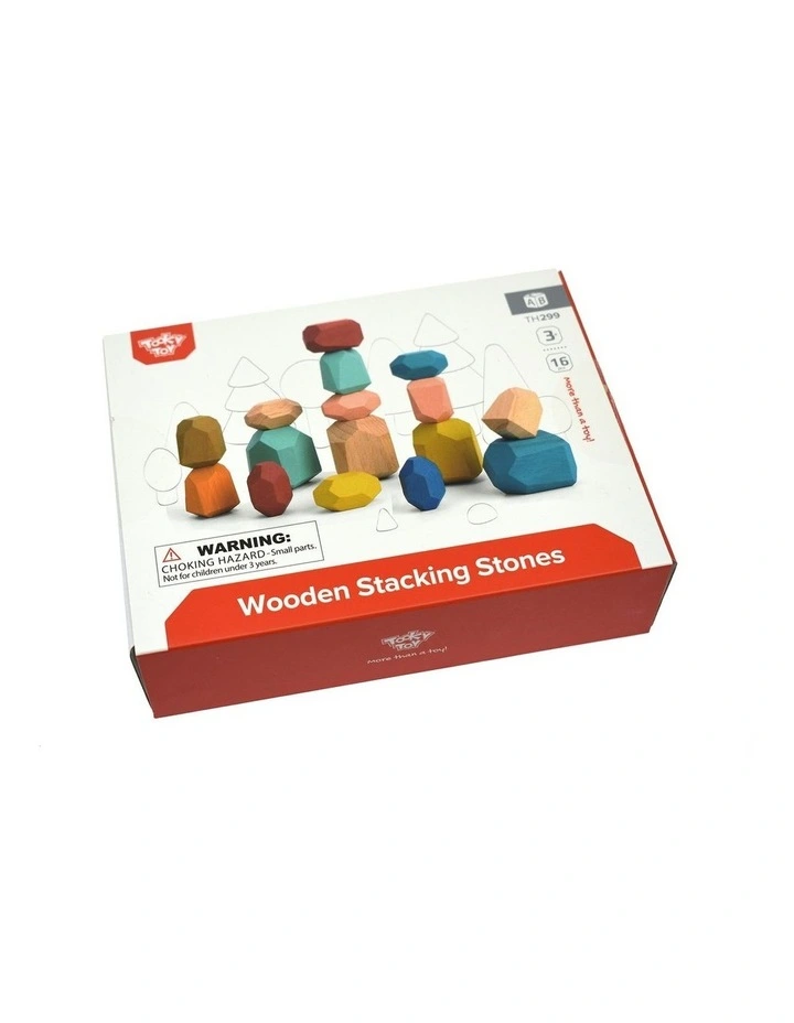 Wooden Stacking Stone Large Building Blocks Toys image 5