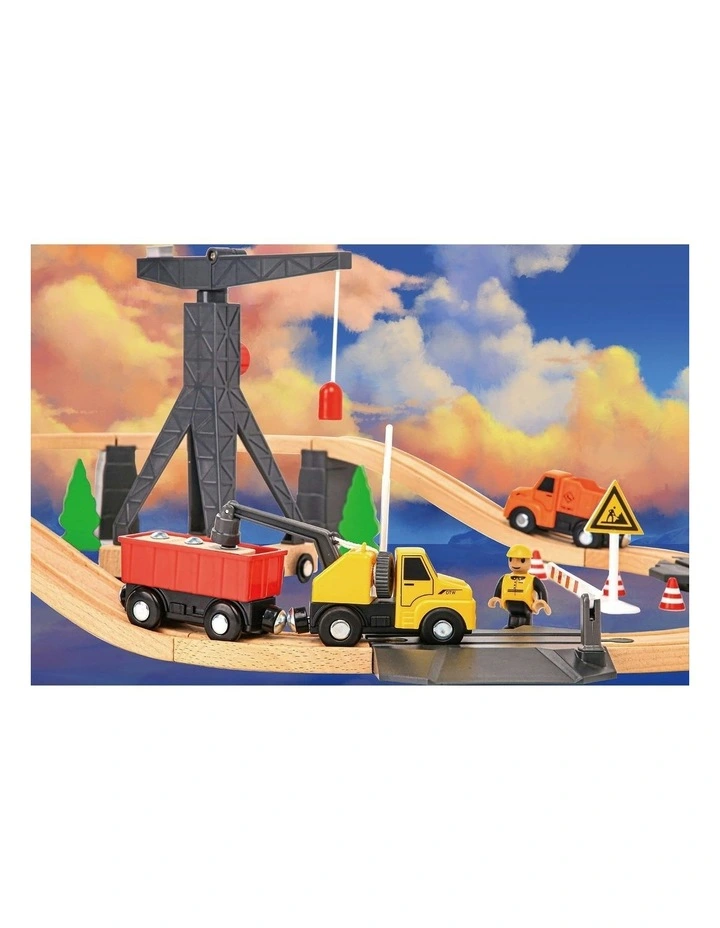 Construction Yard Vehicles Track Fun Playset image 3