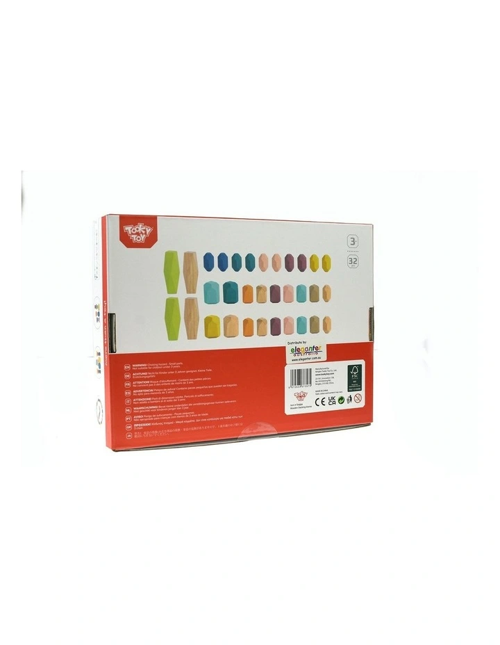 Wooden Stacking Stone Large Building Blocks image 5