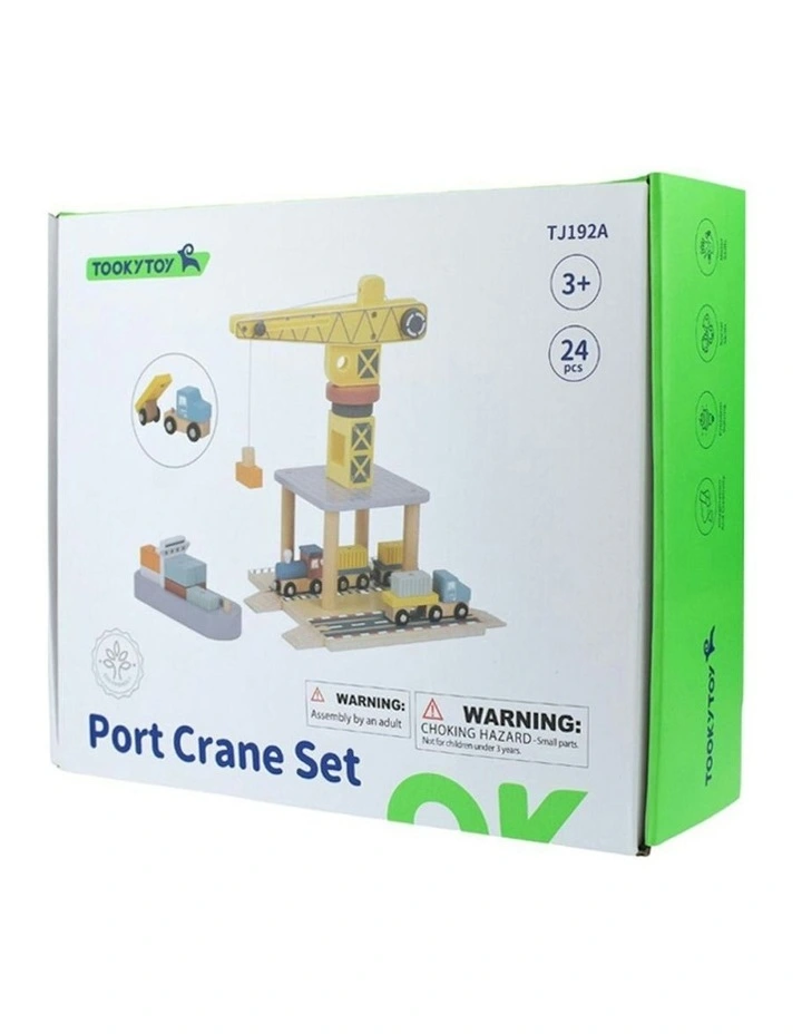 Port Crane Cargo Wooden Building Block Toy image 7