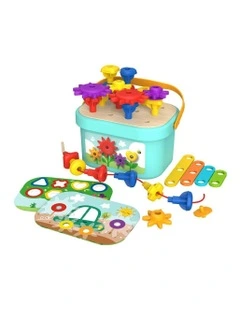 Rainbow Pegs And Cogs Stacking And Lacing Set