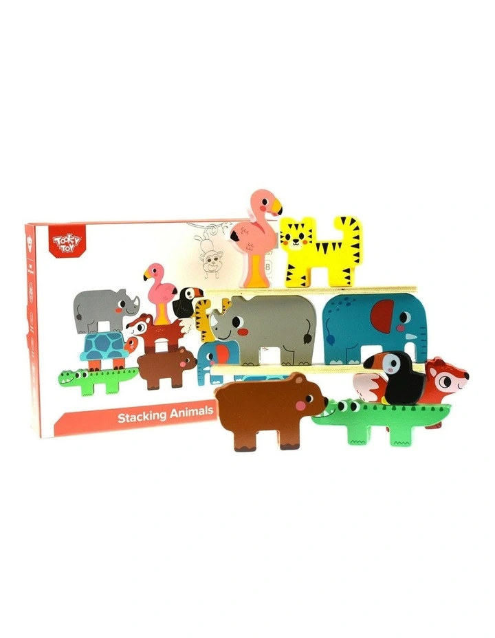 Wooden Stacking Animals Blocks Baby Toy image 7