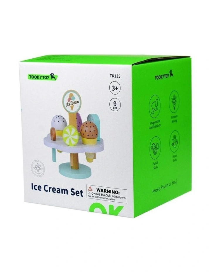 Wooden Ice Cream Children Pretend Play Set image 5