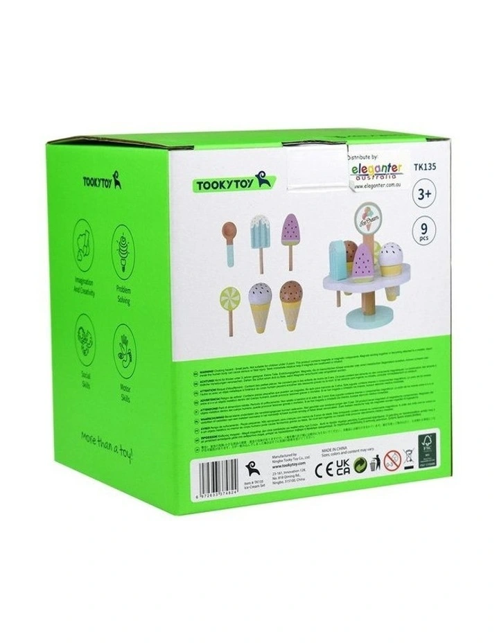 Wooden Ice Cream Children Pretend Play Set image 6