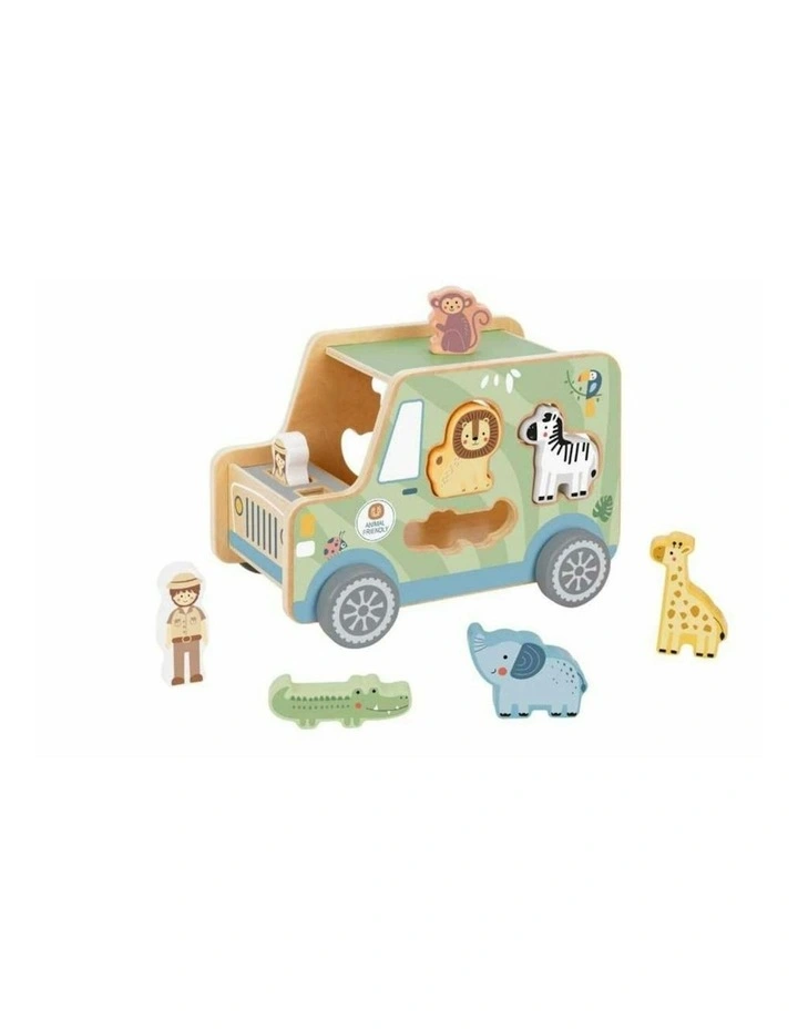 Wooden Animal Jeep Fun Play Set image 1