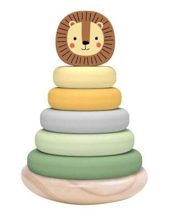 Lion Stacking Tower Wooden Play Set image 1