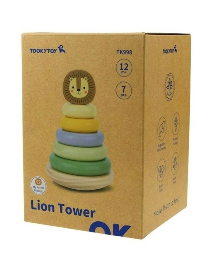 Lion Stacking Tower Wooden Play Set image 3