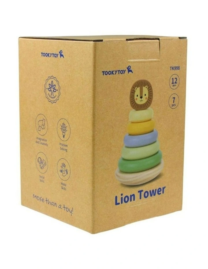 Lion Stacking Tower Wooden Play Set image 4