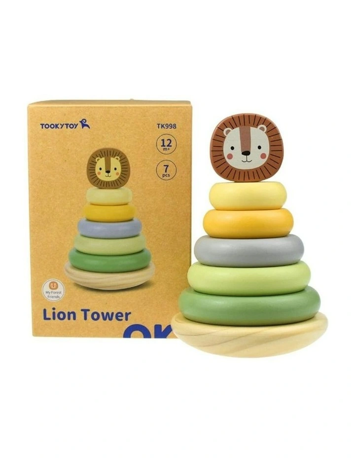 Lion Stacking Tower Wooden Play Set image 5