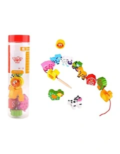 Lacing Blocks Farm Animals Set 27cm