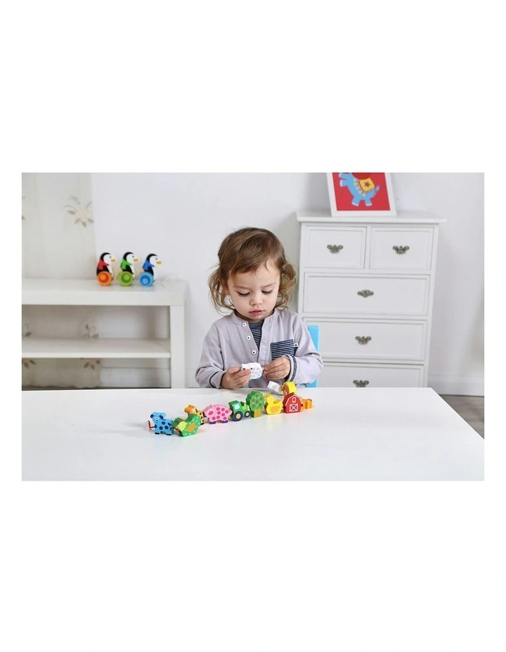 Lacing Blocks Farm Animals Set 27cm image 2